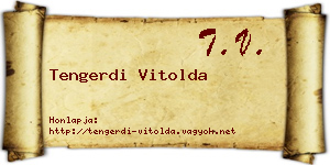 Tengerdi Vitolda névjegykártya